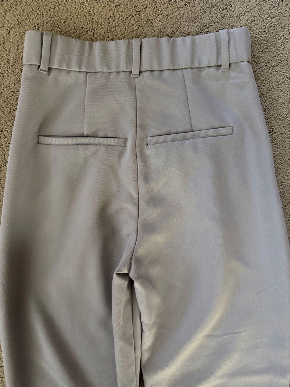 Abercrombie & Fitch Light Gray Pleated Wide-Leg Trousers - Picture 6 of 7